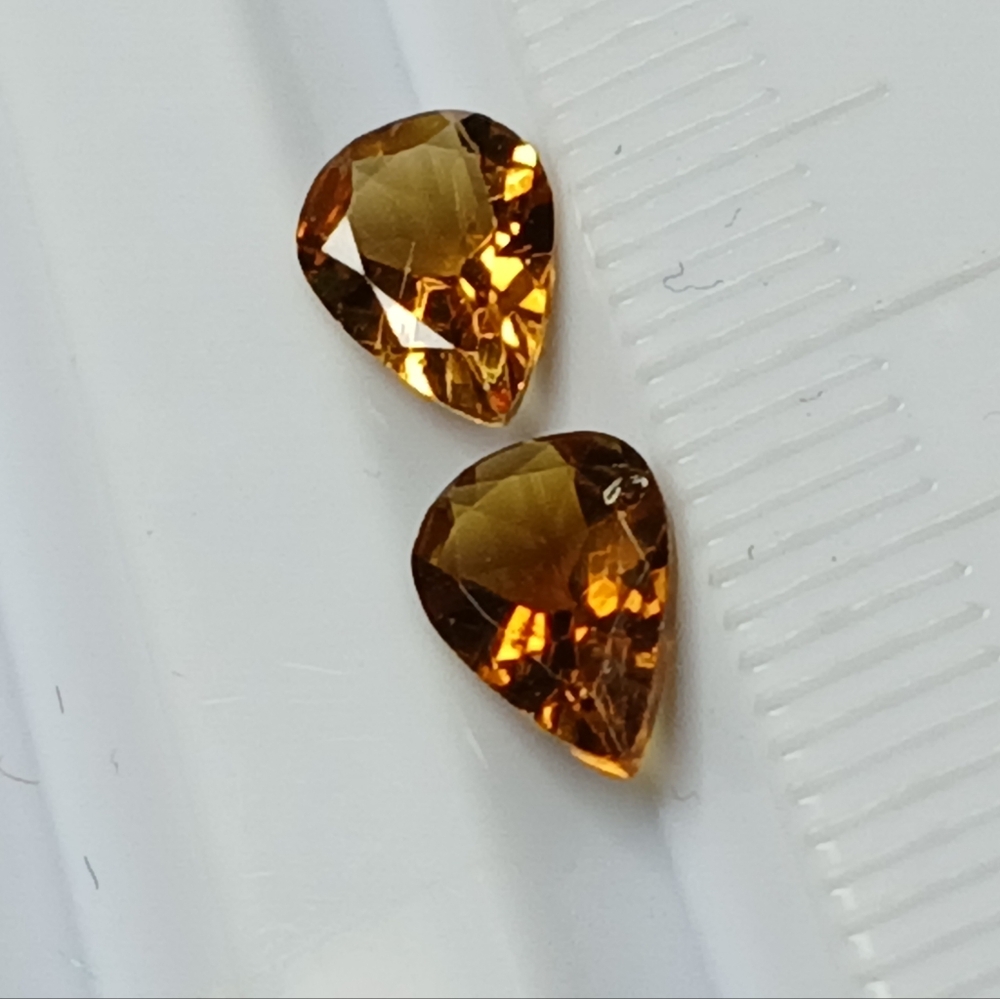 Elegant Gold Citrine Teardrop Gemstones 7x5mm